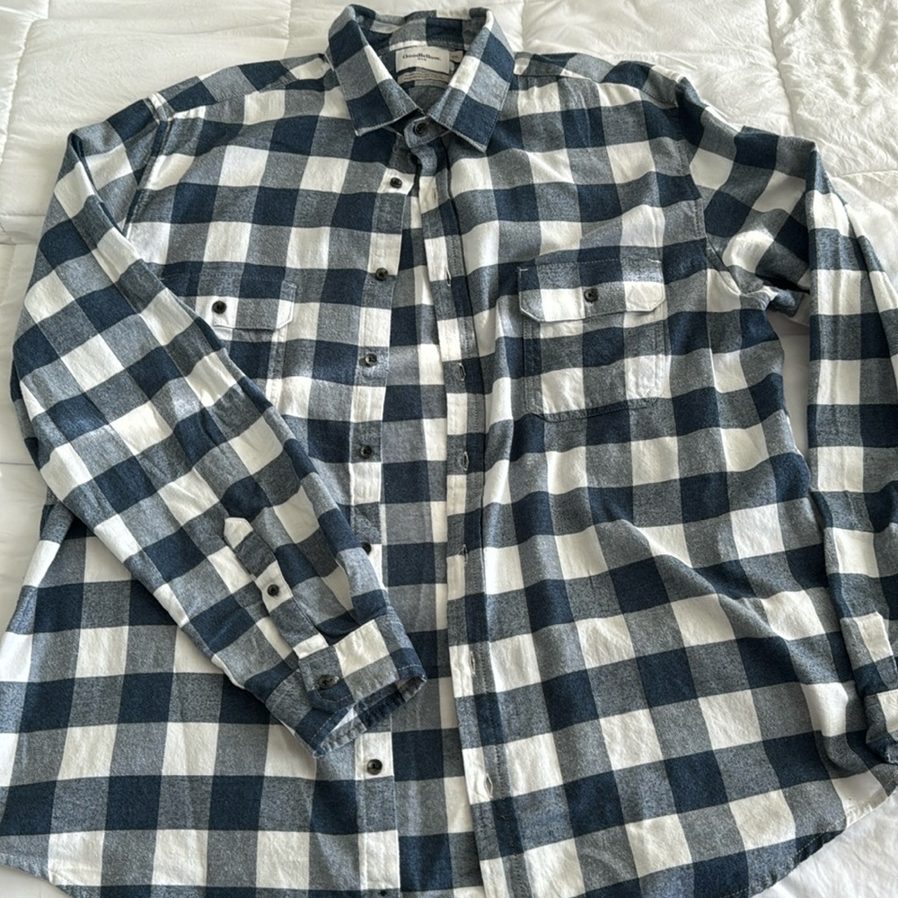 Goodfellow & Co. Men’s Blue and White Flannel
